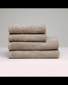 Serviette + drap de bain coton peigné LT Oasis taupe - 2x(50x100 cm)
