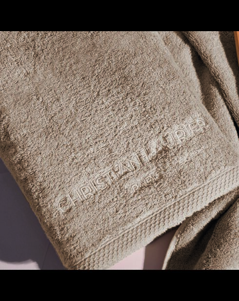 Serviette + drap de bain coton peigné LT Oasis taupe - 2x(50x100 cm)