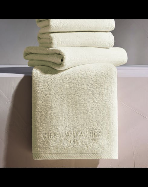 Serviette + drap de bain coton peigné LT Oasis ivoire - 2x(50x100 cm)