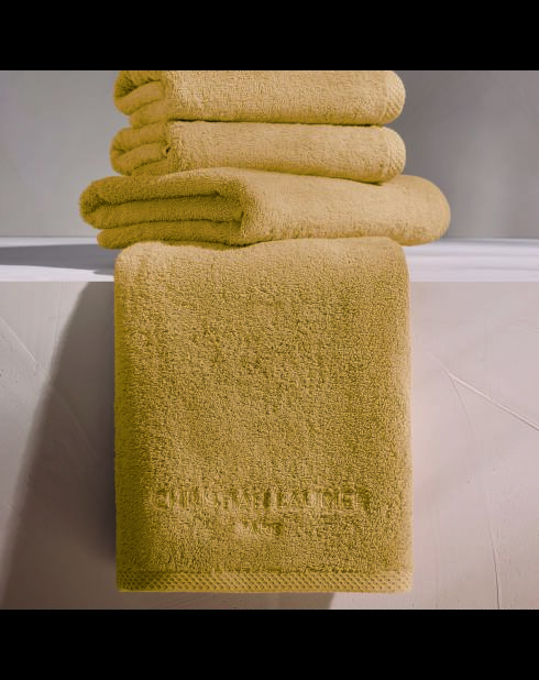 Asciugamano in cotone pettinato LT Oasis + telo da bagno giallo senape - 2x (50x100 cm) + 2x (70x140 cm)