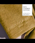 Asciugamano da bagno LT Oasis in cotone pettinato giallo senape - 100x150 cm