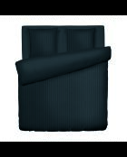 Parure housse de couette + taies carrées carrées satin de coton rayure tissé dobby Jacquard gris 03