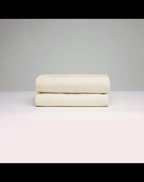 Serviette coton peigné LT Oasis ivoire - 2x(50x100 cm)