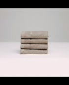 Serviette d'invité coton peigné LT Oasis taupe - 4x(30x30 cm)