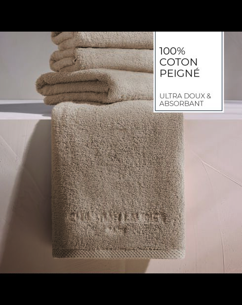 Serviette d'invité coton peigné LT Oasis taupe - 4x(30x30 cm)