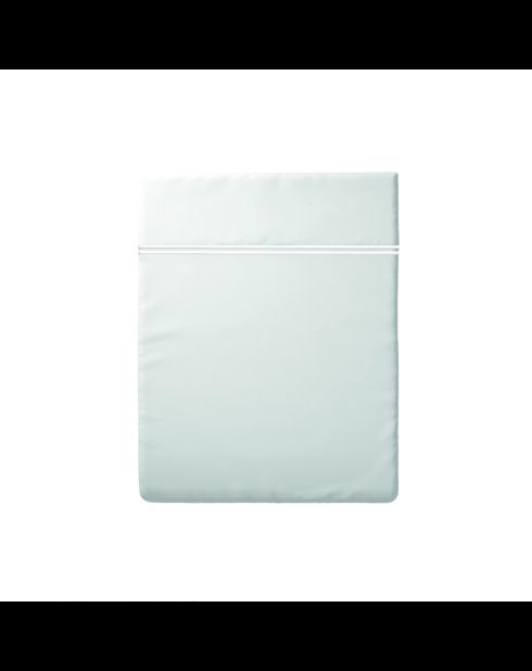 Drap plat satin de coton Biarritz blanc - 240x300 cm