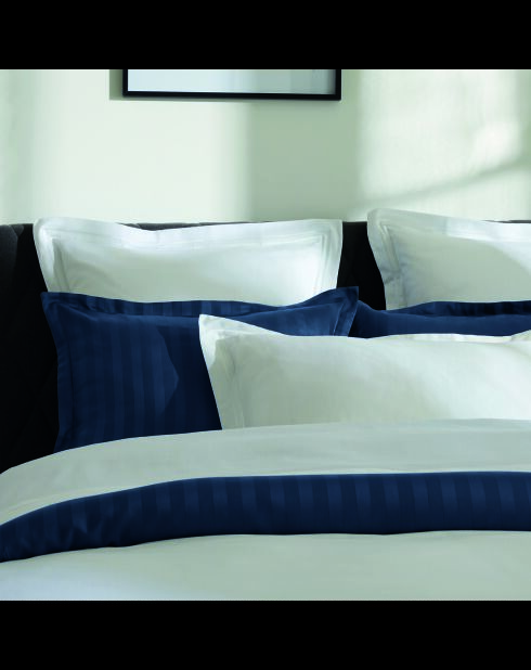Drap plat satin de coton Biarritz blanc - 240x300 cm