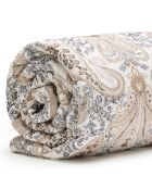 Couvre-lit satin de coton Palais oriental taupe - 220x250 cm