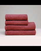 LT Oasis Handtuch aus gekämmter Baumwolle mit Badetuch, Terrakotta, 2 x 50 x 100 cm