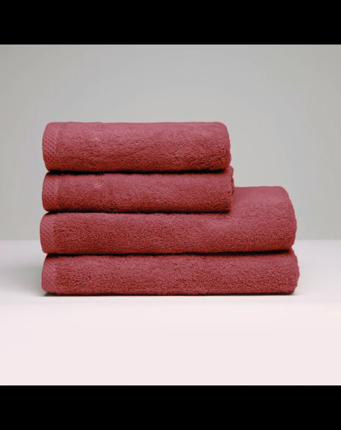 LT Oasis Handtuch aus gekämmter Baumwolle mit Badetuch, Terrakotta, 2 x 50 x 100 cm