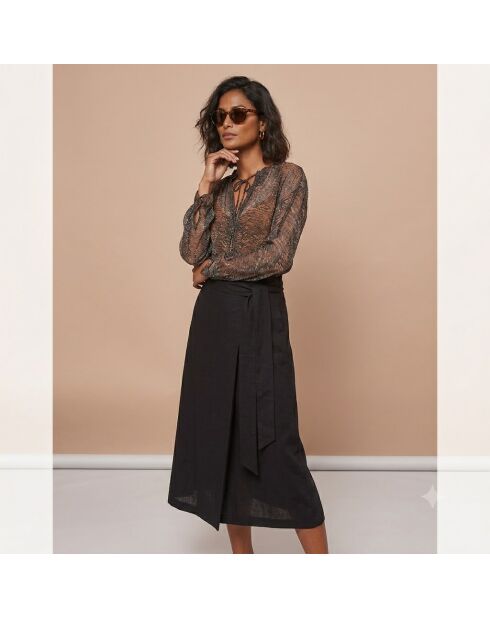 Elene blouse met granieten komijn