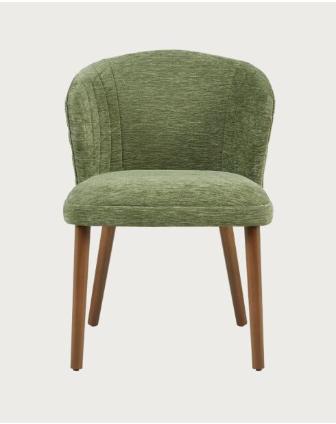 Set aus 2 Esszimmerstühlen aus Stoff mit grünen Molo-Holzbeinen — 56 x 60,5 x 80 cm