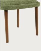 Set aus 2 Esszimmerstühlen aus Stoff mit grünen Molo-Holzbeinen — 56 x 60,5 x 80 cm