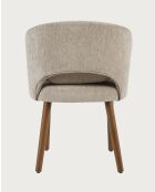 Set de 2 sillas de comedor de tela Neris beige - 52x47x77 cm