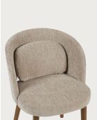 Set de 2 sillas de comedor de tela Neris beige - 52x47x77 cm