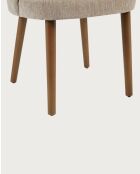 Set de 2 sillas de comedor de tela Neris beige - 52x47x77 cm