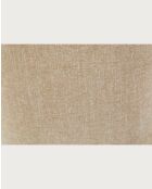 Set de 2 sillas de comedor de tela, patas de madera Liro de color beige, 48 x 53 x 81 cm