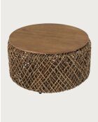 Lusso tuinmeubelset van naturel en terracotta rotan - 3 stuks