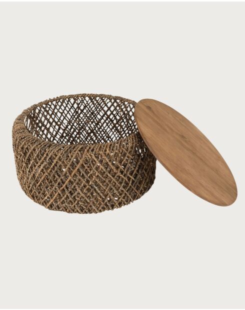 Lusso tuinmeubelset van naturel en terracotta rotan - 3 stuks