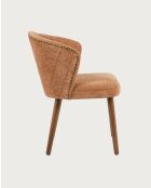 Set van 2 stoffen eetkamerstoelen met bruine Molo houten poten - 56x60,5x80 cm