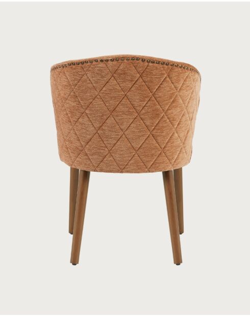 Set van 2 stoffen eetkamerstoelen met bruine Molo houten poten - 56x60,5x80 cm