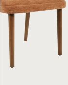 Set van 2 stoffen eetkamerstoelen met bruine Molo houten poten - 56x60,5x80 cm