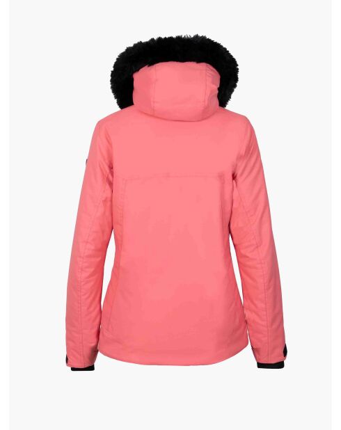 Veste de ski Geod fausse fourrure rouge