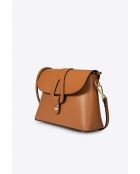 Thalia Schultergurt aus cognacfarbenem Leder - 25 x 9 x 19 cm