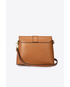 Thalia Schultergurt aus cognacfarbenem Leder - 25 x 9 x 19 cm