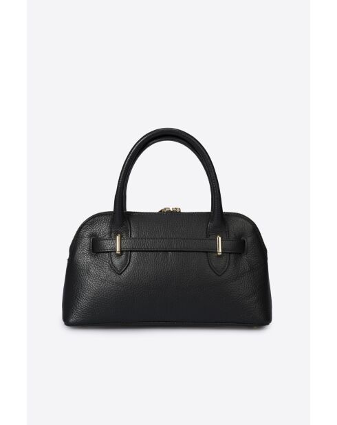 Celia zwarte leren handtas - 29 x 8 x 16 cm