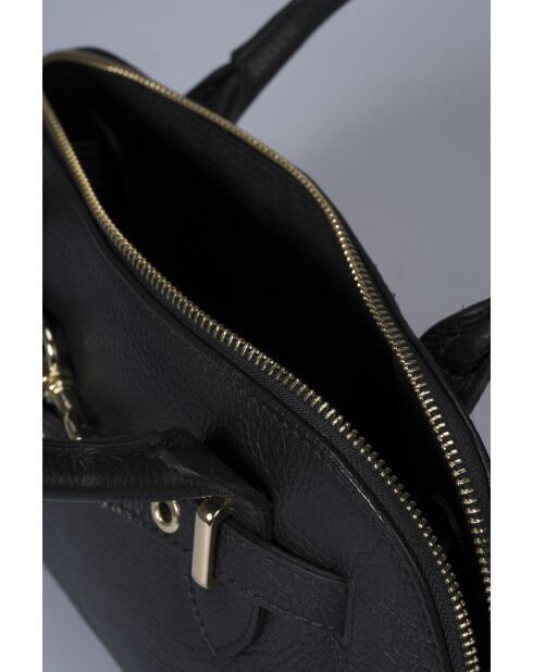 Celia zwarte leren handtas - 29 x 8 x 16 cm