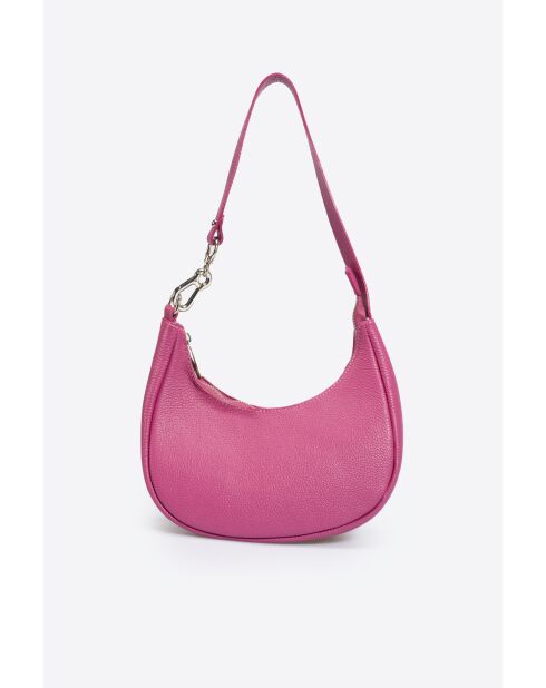 Lederen handtas 5561 fuchsia - 24 x 10 x 14 cm
