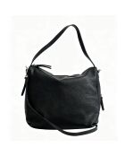 4235 zwarte leren handtas - 34 x 11 x 28 cm