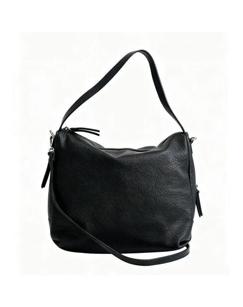 4235 zwarte leren handtas - 34 x 11 x 28 cm