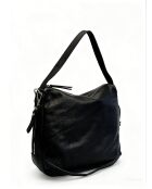 4235 zwarte leren handtas - 34 x 11 x 28 cm
