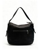 4235 zwarte leren handtas - 34 x 11 x 28 cm