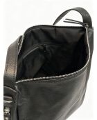 4235 zwarte leren handtas - 34 x 11 x 28 cm