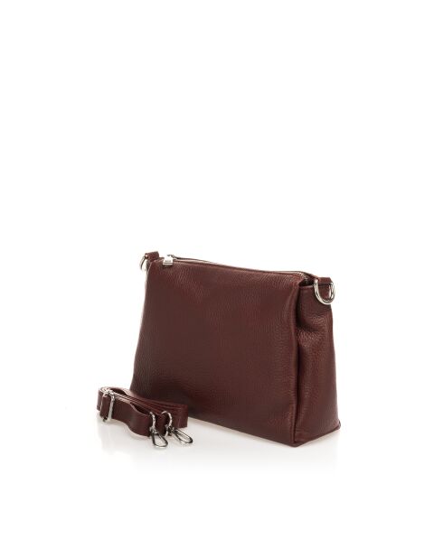 Lederen schouderriem met Virezza-rand - 26 x 9 x 19 cm