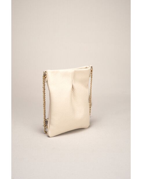 Rayan beige leren schouderriem - 15 x 4 x 19 cm