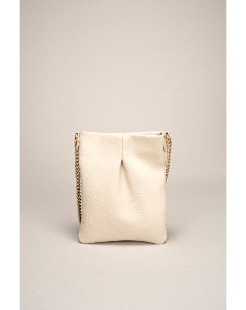 Rayan beige leren schouderriem - 15 x 4 x 19 cm