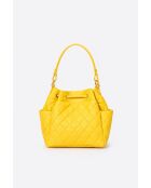 Borsa Edina Small in pelle dorata - 21 x 13 x 20 cm