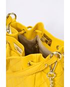 Borsa Edina Small in pelle dorata - 21 x 13 x 20 cm