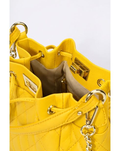 Borsa Edina Small in pelle dorata - 21 x 13 x 20 cm