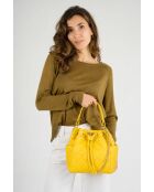 Borsa Edina Small in pelle dorata - 21 x 13 x 20 cm