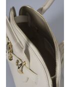 Celia beige Lederhandtasche - 29 x 8 x 16 cm