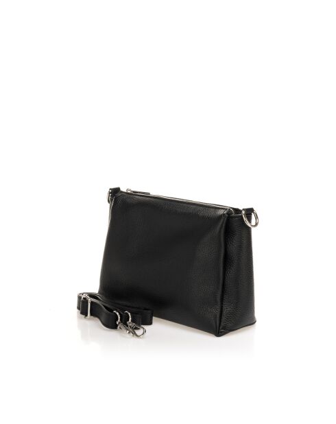 Virezza zwarte leren schouderriem - 26 x 9 x 19 cm