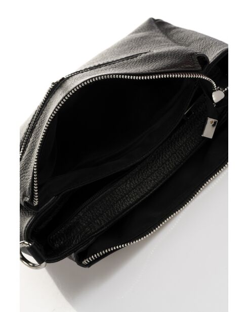 Virezza zwarte leren schouderriem - 26 x 9 x 19 cm