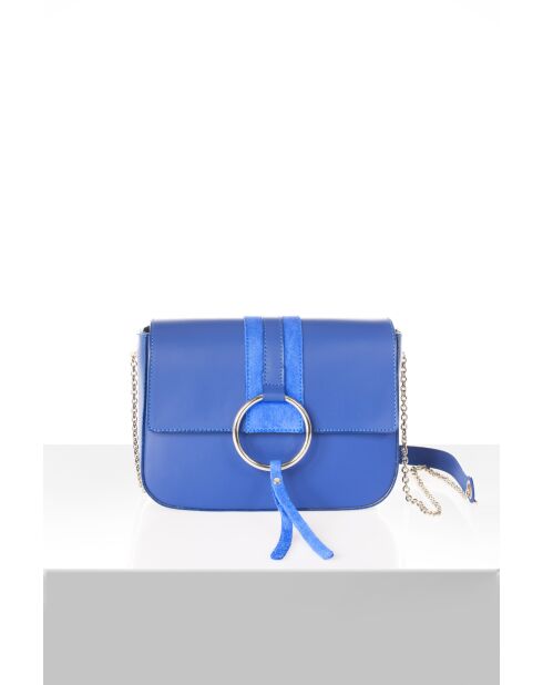 Bellora blaue Lederhandtasche - 24 x 9 x 18 cm