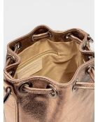 Kr16026 Beuteltasche aus silbernem Leder - 20 x 10 x 33 cm