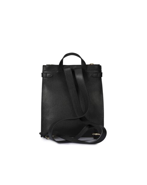 Zaino Teo in pelle nera - 16 x 29 cm